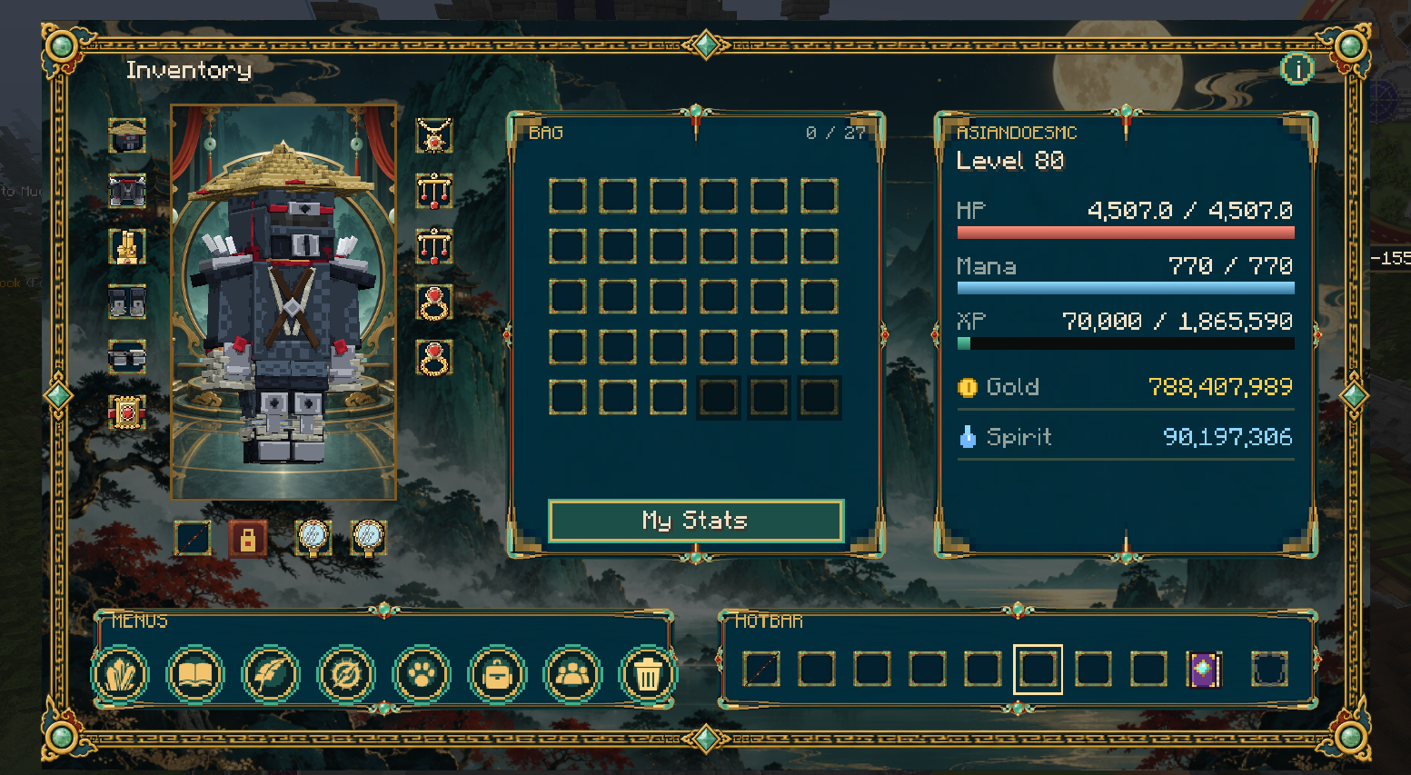 Character sheet
